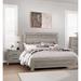 Millwood Pines Roselare Faux-Wood Panel Bedroom Set Twin 3 Piece: Bed, 2 Nightstands Wood in Gray | 52 H x 43 W x 79 D in | Wayfair
