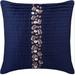 Everly Quinn Nurije Silk Pillow Cover Silk in Blue/Navy | 16 H x 16 W x 2 D in | Wayfair 9AD0E65DD6FC40AEB4C7CA1665C401EA