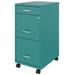 Space Solutions 3- Drawer Filling Storage Cabinet in Green/Blue | 29.52 H x 14.25 W x 18 D in | Wayfair HI-24421