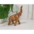 Elefant Figur H-15cm Holz Geschnitzt Deko Tier Handarbeit African Art Afrika Holzfigur