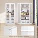 Metal Display Cabinet with Tempered Glass Door - N/A