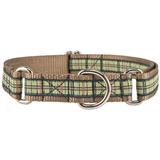Country Brook DesignÂ® Preppy Puppy Plaid Woven Ribbon Martingale CollarCountry Brook Design - Preppy Puppy Plaid Woven Ribbon Martingale Collar Large