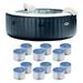 Intex PureSpa Plus Inflatable Hot Tub Jet Spa w/ 12 Filter Cartridges