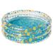 59x21in Inflatable Swimming Pool Blow Up Family Pool For 3 Kids Foldable Swim Ball Pool Center