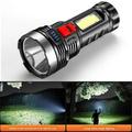 2 Pack Rechargeable LED Flashlight Torch Tactical USB Rechargeable & Battery