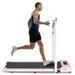 Home Fitness Code 2 in 1 Folding Treadmill Under Desk Treadmill with Remote Control and LCD Display Installation-Free Compact Treadmill for Home/Office Pink