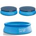 Intex 8ft Above Ground Swimming Pool Cover(2) & 8ft Inflatable Top Round Pool