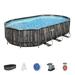 Bestway Power Steel 20 x 12 x 48 Oval Above Ground Swimming Pool Set
