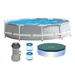 Intex 10 x 30 Round Above Ground Pool W/ Cartridge Filter Pump 2 Filters & Cover
