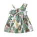 ASEIDFNSA Birthday Dresses for Girls Toddler Girl 4T Toddler Kids Girls Summer Ruffles Strap Patchwork Floral Print Princess Dress Casual Clothes