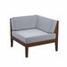 Linon Summerlyn Outdoor Corner Chair - Walnut