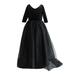 ASEIDFNSA Kid Dress Girl Dresses Kids Kids Children S Evening Dress Black Princess Dress Western Style Train Bridesmaid Dress Piano Performance Dress