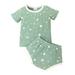 ASEIDFNSA Girls Summer Shirt New Born Girl Outfits for Pics 3M-24M Boys Moon Girls Shorts T-Shirt Star Sun Tops Ribbed Sleeve Short Outfits Baby Printed Girls Outfits&Set