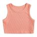 LBECLEY Cat and Toddler Kids Girls Dance Tank Top Racerback Crop Tank Top Sleeveless Sports Dance Top for Ballet Gymnastics Dancewear Crop Top Tops for Teen Girls Pink 130