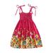 Princess Clothes Kids Baby Beach Straps Bohemian Floral Girls Dress Toddler Girls Dress Skirt Cute Baby Dress Girls Dresses for Kids Girls Skirts 5t Princess Dress Girls Size 6 Dresses 2t Dresses for