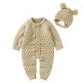 Girl Cotton Hat Romper Boy Sweater Set Outfits Baby Knitted Jumpsuit Boys Romper Jumpsuit 6 to 9 Months Baby Girl Clothes Winter Hoodies for Teen Girls Fall Baby Girl Outfits Sweatshirt Teen Girls