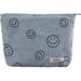 Cosmetic Bags for Women - Corduroy Cosmetic Bag Aesthetic Women Handbags Purses Smile Dots Makeup Organizer Storage Makeup Bag Girls Pencil Case Bags (Beige)