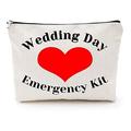 Wedding Day Emergency Kit Makeup bag Funny Bridal Shower Present Wedding Survival Kit Cosmetic Bag Bridal Party Gifts for Bridesmaids Travel Cosmetic Bag Pouch