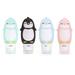 Kanga Care Travel Buddiez Penguin 3oz Refillable Silicone Leak Proof Toiletry Bottle 4 Pack set for Shampoo Conditioner Lotion Face Body Wash - Penguin Family (4 pack) Multicolored