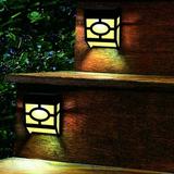 1/2/4X Solar Deck Lights Outdoor Waterproof LED Step Lamp for Stairs Fence Light
