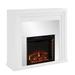 SEI Furniture Stadderly Mirrored Electric Fireplace in White