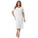 Plus Size Women's Crochet Dress by Jessica London in White (Size 24 W)
