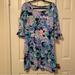 Lilly Pulitzer Dresses | Lilly Pulitzer Ruffle Sophie Dress Navy Sirens & Spirits Print Medium Nwot | Color: Blue/Pink | Size: M