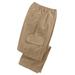 Blair Men's Haband Men's Casual Joe® Stretch Waist Poplin Cargo Pants - Tan - 46