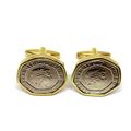 Premium 2013 20p 11th Steel wedding Anniversary 12 year Steel Anniversary 2013 Coin cufflinks GLD