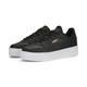 Sneaker PUMA "Carina Street Sneakers Damen" Gr. 37, schwarz-weiß (black rose gold white metallic) Schuhe Sneaker