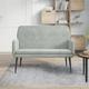 Banc Gris clair 108x79x79 cm Velours - Vidaxl