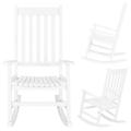 Classic Outdoor Wooden Rocking Chair Classic Porch Rocker All-Weather Rocking Chair Rocking Chair for Garden Balcony and Indoor