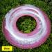 Transparent Inflatable Swim Tube Glitter Raft Round Swim Ring for Summer Pool 85cm