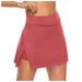 huaai skirts for women women tennis skirts inner shorts elastic sports golf skorts with pockets maxi skirt red xl