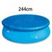 wimming Pool Cover 6/8/10/12 FT Waterproof Round Solar Cover with Rope Ties Dustproof Easy Set Pool Protector for Ground Inflatable Swimming Pools Blue