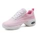 Womens Jazz Shoes Lace-up Sneakers Breathable Mesh Modern Dance Shoes Breathable Air Cushion Split-Sole Outdoor Dancing Shoes Platform Sneakers for Jazz Zumba Ballet Folk Pink 40