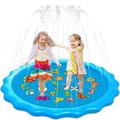 Meidong Splash Pad Sprinkler for Kids Toddlers 68 Splash Water Pad Outdoor Swimming Pool Splash Play Mat Water Toys for Children for Fun Games Learning Blue