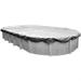 Pool Mate 10 Year Heavy-Duty Silver Oval Winter Pool Cover 18 x 40 ft. Pool