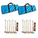 Croquet Set â€“ 2-Pack Wood Outdoor Sports Set with Carrying Case - Fun Vintage Backyard Games for Kids and Adults - Up to 12 Players by Hey Play