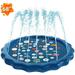 Upgraded Sprinkler Splash Pad for Kids Inflatable Outdoor Water Mat Toys Wading Swimming Pool 68 Kiddie Summer Toys for 1-12 Years Old Children Toddler Girls Boys