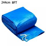 8FT Dust Pool Cover Protector-Solar Cover for Round Frame Pools-Pool Cover for Round Inflatable-Pool Cover Protector Heat Retaining Blanket