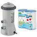 Intex 530 GPH Above Ground Pool Filter Pump & A/C Filter Cartridge (2 Pack)