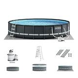 Intex Ultra Frame 26 x 52 Round Above Ground Outdoor Swimming Pool Set