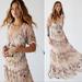 Free People Dresses | Free People Party Rosalie Beaded Tassels Embroidered Maxi Dress | Color: Cream | Size: L