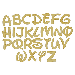 Unfinished Wood Letter Alphabet in Walt Font (2 Tall (2 Full Alphabets) 1/4 Thickness)