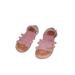 American Eagle Outfitters Shoes | American Eagle Outfitters Sandals 6 Leather Fringe Pink Brown Boho Bohemian | Color: Pink/Tan | Size: 6