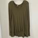 Free People Tops | Free People Ribbed Long Sleeve Olive Green Top | Color: Green | Size: S