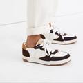 Madewell Shoes | Court Sneakers In Leather And Cheetah Calf Hair - Madewell | Color: Brown/White | Size: 6.5