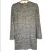 Athleta Dresses | Athleta Long Sleeve Knit Dress In Heathered Grey Casual Size Small | Color: Gray/White | Size: S