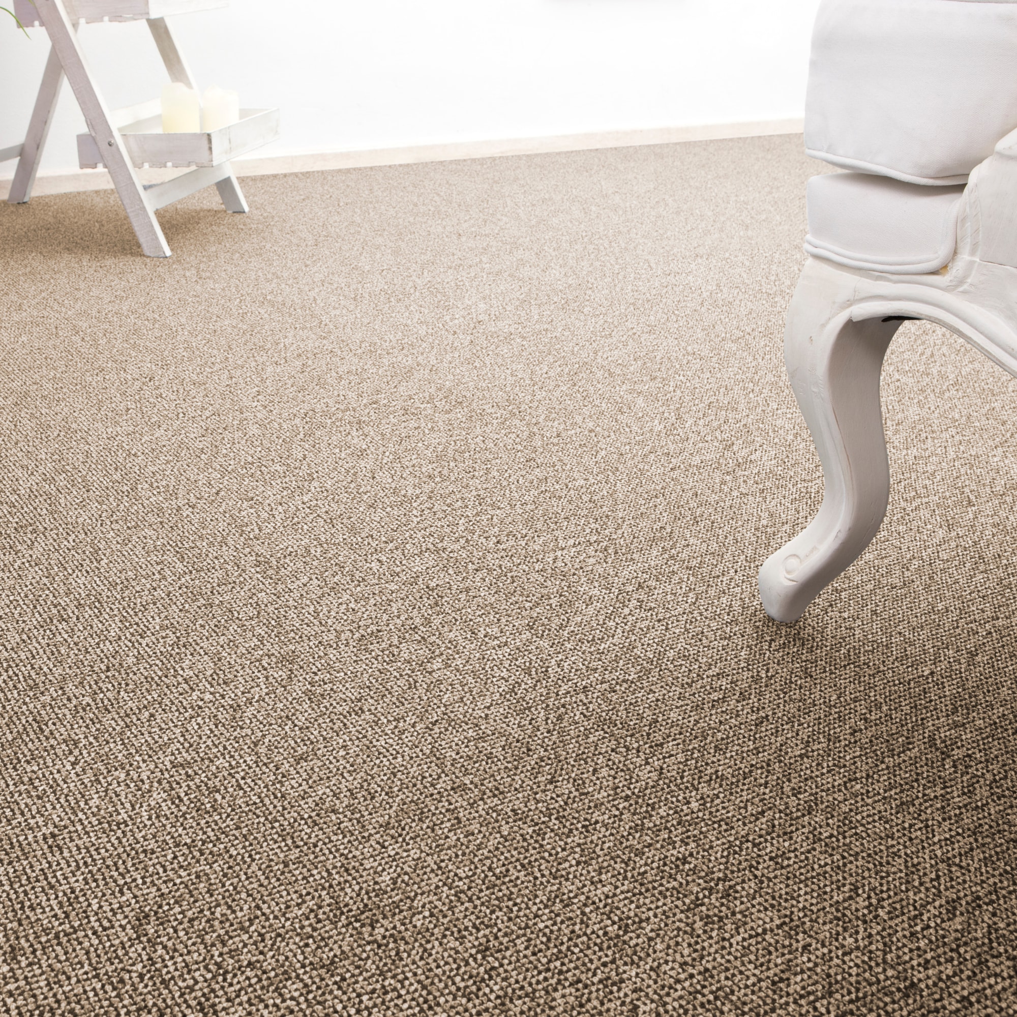 Teppichboden ANDIAMO "Carlos, Feinschlinge, Made in Netherlands", beige, B:400cm H:6,5mm L:700cm, Polypropylen, Teppiche, melierte Optik, Breite 400 cm oder 500 cm, strapazierfähig Image